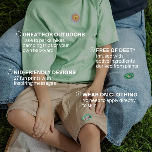 Cliganic Mosquito Repellent Stickers | 90 Pack of Natural, DEET-Free Animal Patches for Kids