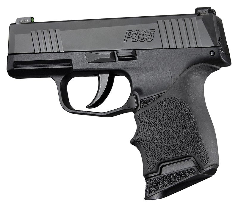 Hogue HandAll Beavertail Rubber Grip Sleeve for SIG Sauer P365, Black - 18700