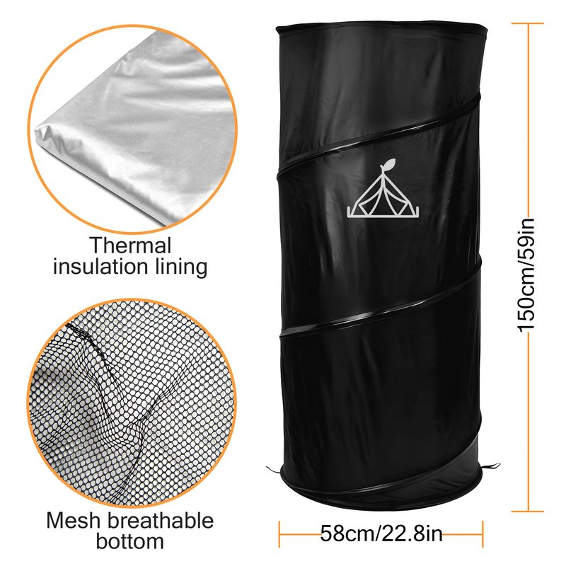 Pavemlo Pop up Changing Tent, Portable Shower Tent Changing Room, Privacy Portable Bathroom Collapsible Emergency, Compact Dressing Room Tube with Carry Bag for Camping, Beach, or Outdoors (Black)