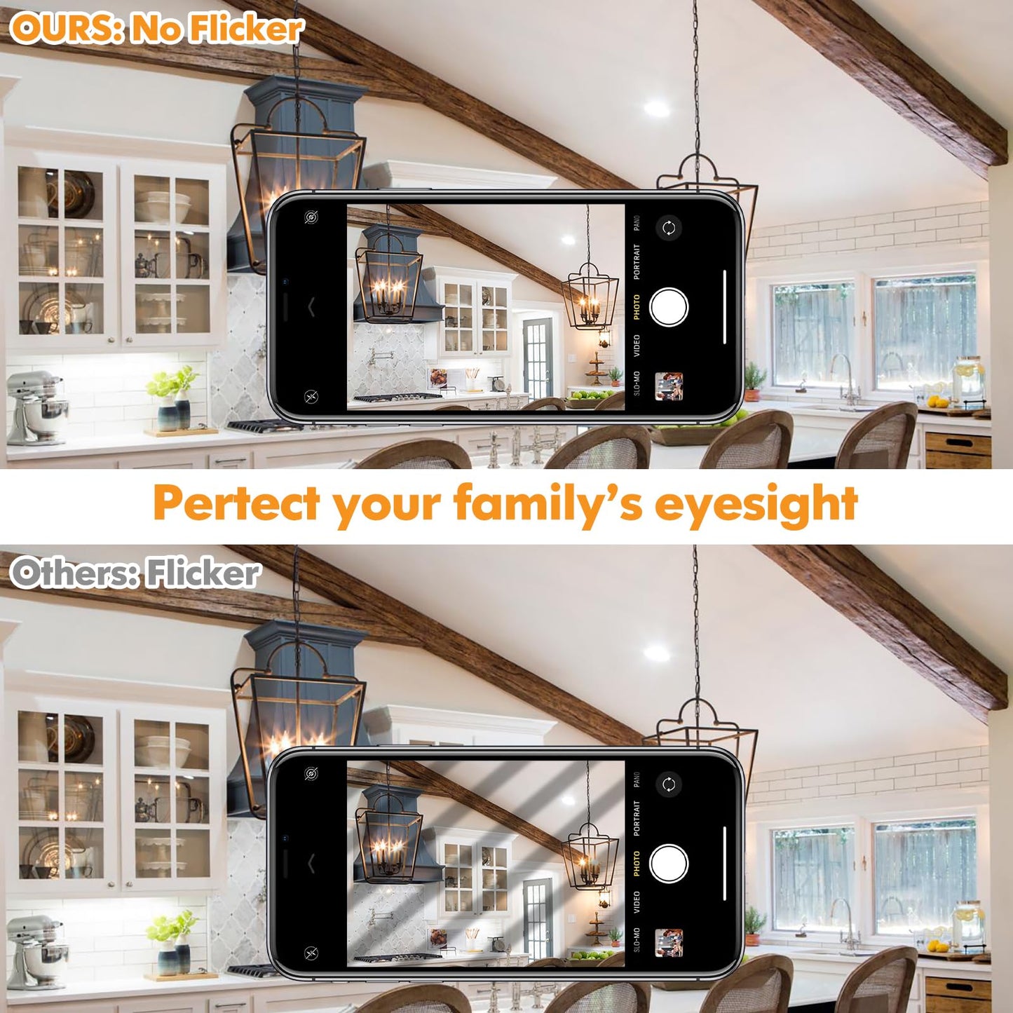 GoBright Dimmable LED Candelabra Bulbs 2700K Soft Warm White, 60W 630LM Candle Light Bulb with Vintage Flame Tip, 6W Clear Glass LED Bulbs for Chandelier, Pendant, 6-Pack