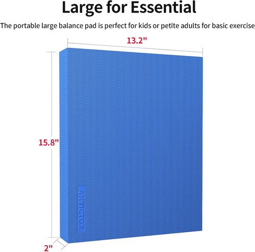 Balance Pad | Large Foam Balance Board for Physical Therapy & Rehabilitation - 15.8 x 13.2 x 2 Inches