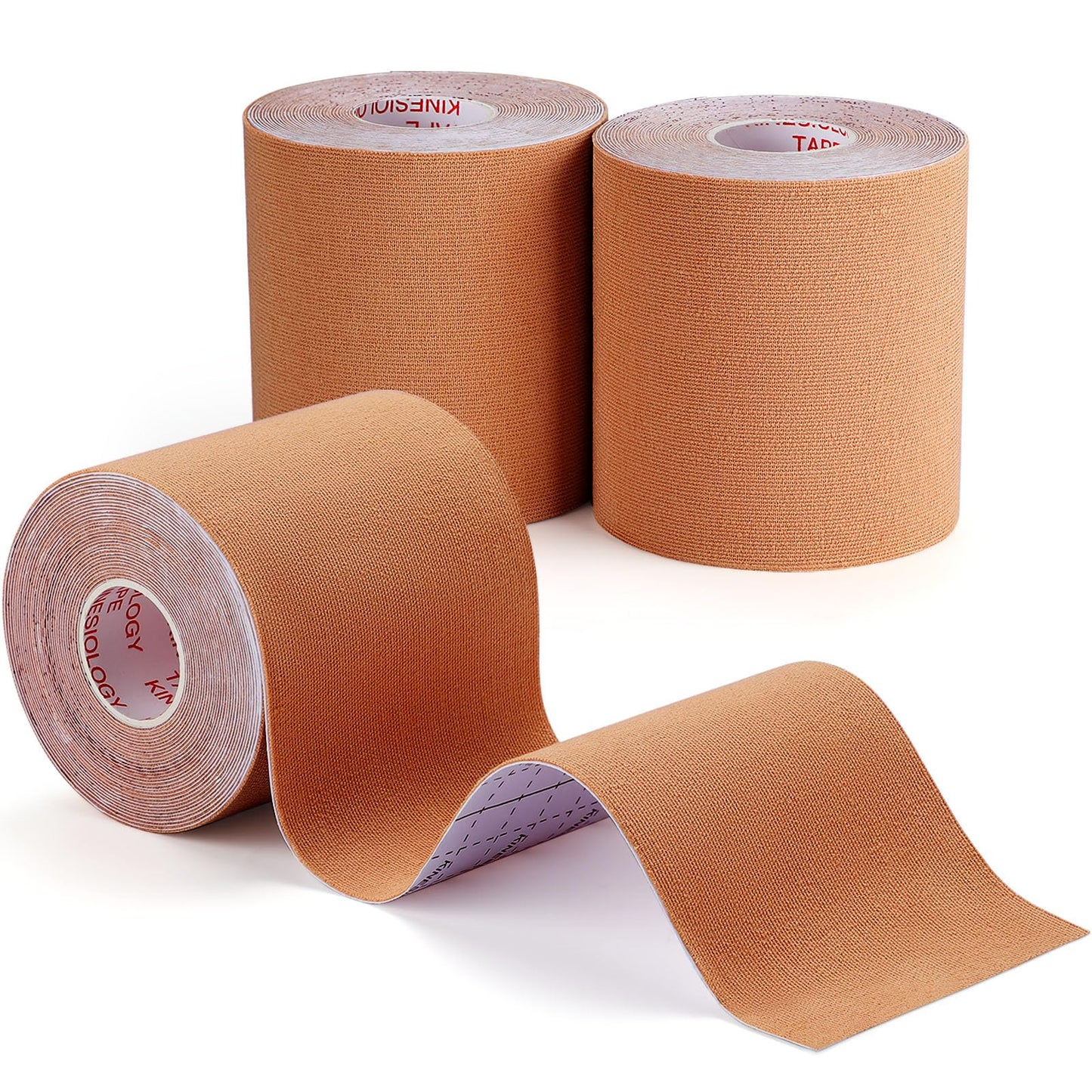 Gsbomzap 3 Rolls Kinesiology Tape, Waterproof, 3in x 5.5yd, Beige