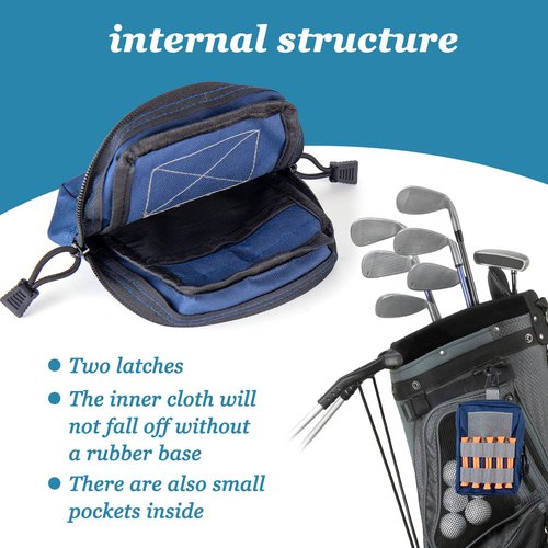 DUXCIYHTA Golf Balls Bag,Molle Golf Tees Holder Pouch For Golf Rangefinder Storage,Zipper Golf Accessories Bag for Men And Women