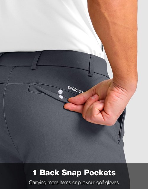 G Gradual Men's Golf Shorts - Quick Dry Stretch Fabric with 4 Pockets | 11" Inseam Casual Dress Shorts