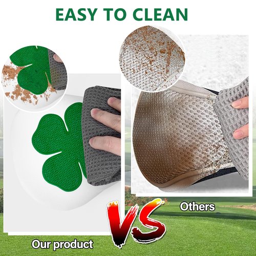 Golf Club Covers Embroidery Green Lucky Clover Fariway Wood Headcover 3 Wood Head Cover Leather Golf Headcover for Most Brand (for Fariway Wood)
