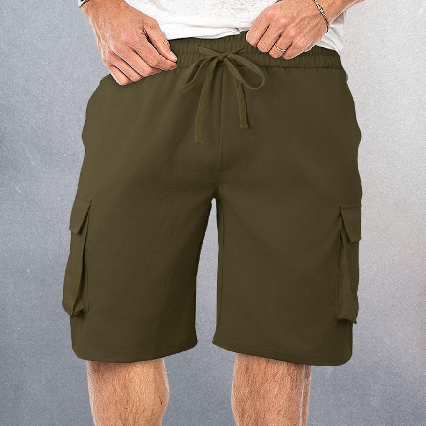 ZOCANIA Men's Cargo Shorts - Summer Sport Shorts with Elastic Waist & Pockets | Versatile Street Style