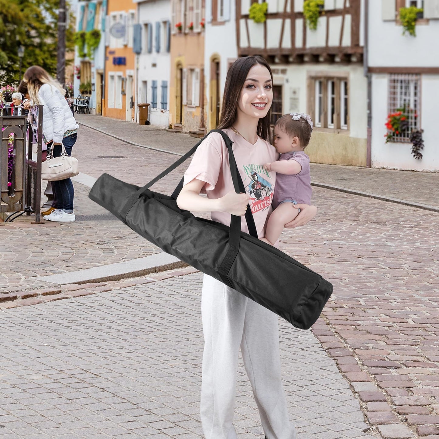 COOLBEBE 45 Inch Tripod Carrying Case - 45x7x7 Inch Storage Bag, Black