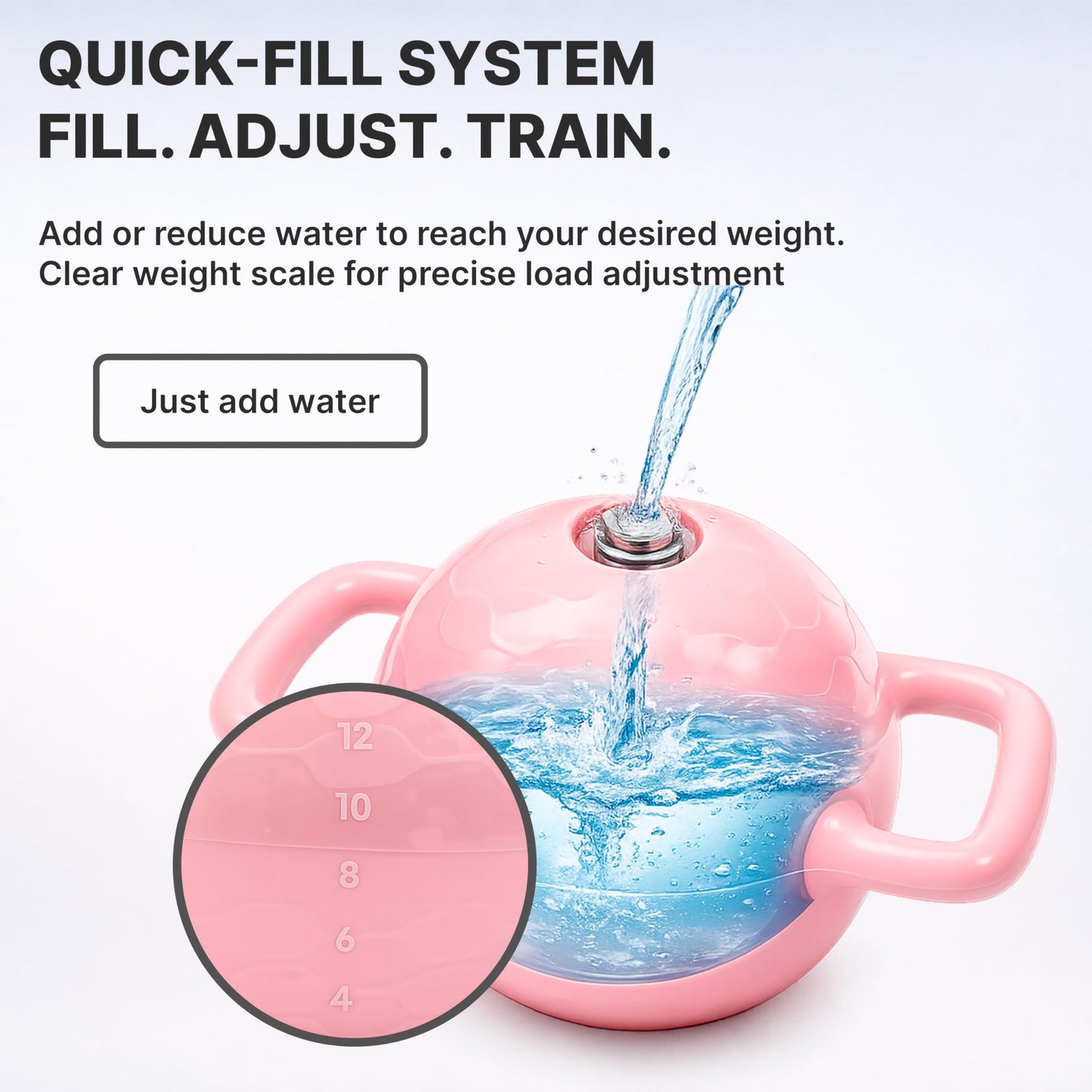 2-12 Lbs Soft Adjustable Kettlebell for Women - Water Filled Strength Training Kettlebells - Dual-Handle Design Water Weight Bag for Home and Gym Workouts
