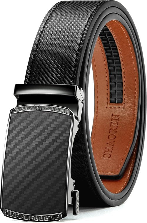 CHAOREN Leather Ratchet Belt for Men - Customizable Fit & Effortless Style (35mm)