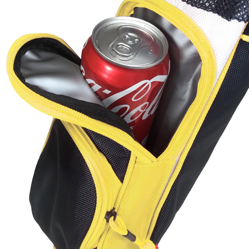 AZSJNAZ Sunday Golf Lightweight Stand Carry Bag with Padded Strap, Pitch &Putt, Practice Driving Range Par 3 & Executive Courses for Men & Women–31.5 inches Tall (Black Yellow White)