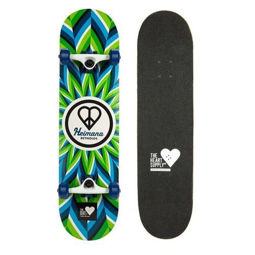 The Heart Supply Pro Complete Skateboard 31.5" x 8.25" Heimana Reynolds 7-Ply Maple Blend Construction Full concave, 53mm Wheels, Max Weight 220lbs