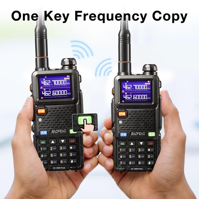 BAOFENG UV-5RM Plus 10W Ham Radio Handheld, UHF VHF Long Range Two Way Radio Walkie Talkie, NOAA FM AM(Airband) Receiver, with Protection Case, 2500mAh Battery USB-C Rechargeable, Chirp Compatible