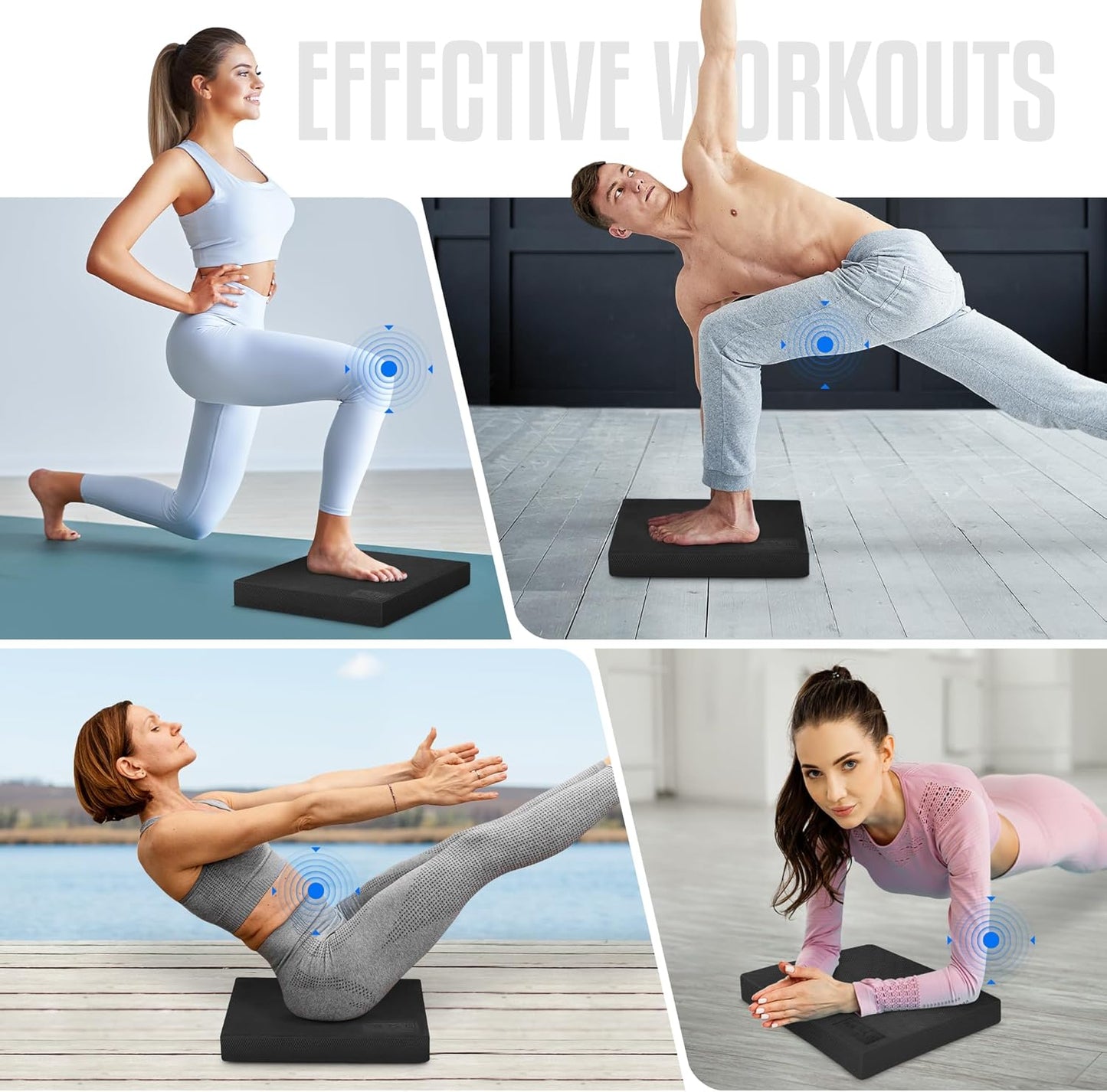 Yes4All Balance Pad - Nonslip TPE Foam for Fitness & Yoga | Available in L, XL, XXL - Multicolor Options