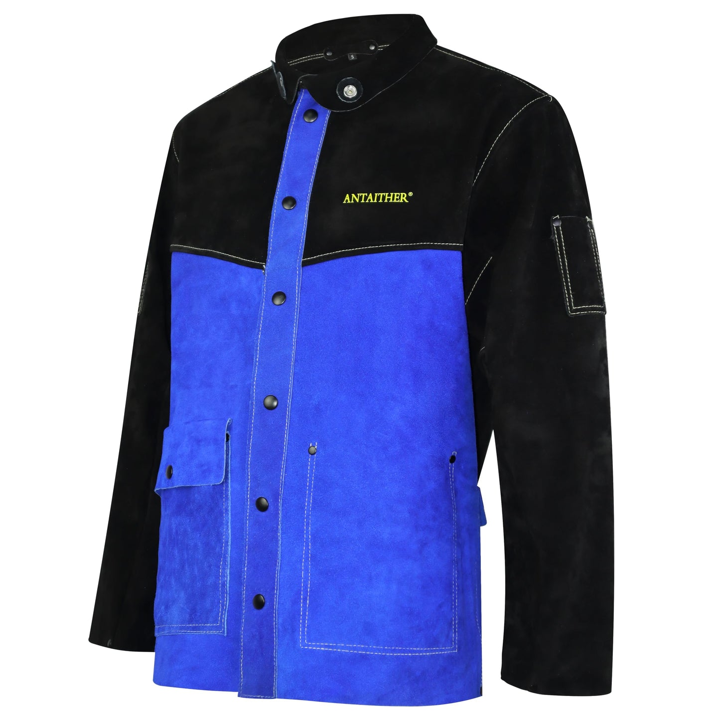 ANTAITHER Leather Welding Jacket - Exceptional Heat and Flame Protection, Heavy-Duty Coat (X-Large)