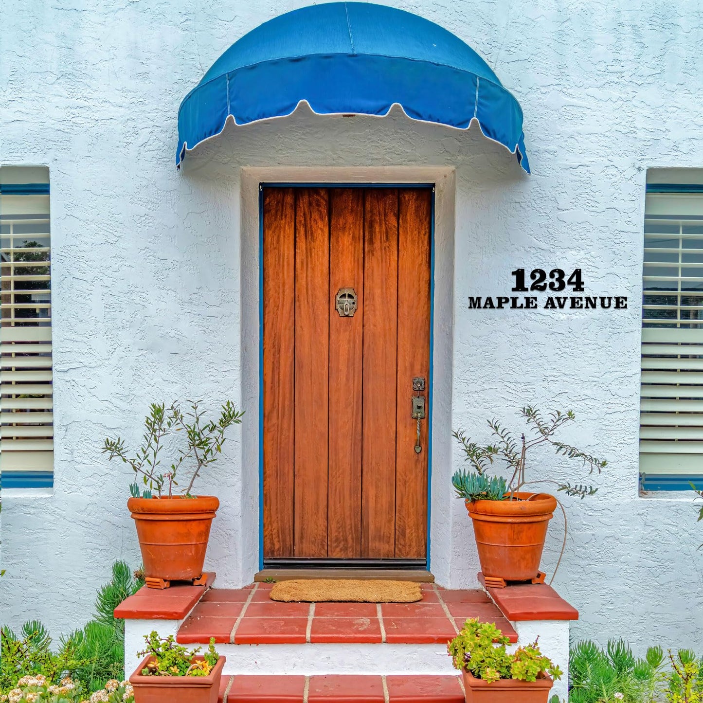 8 Inch Metal House Numbers, House Address Letters and Numbers for Outside Signs, Metal Letters Door Numbers Signage Street Address Plaque for Garden Door Mailbox Decor (Number 2)