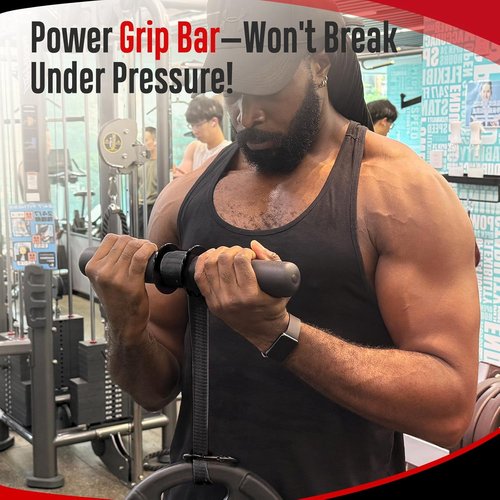 FitBeast Forearm Strengthener - Adjustable Wrist Roller with Thicker Handle for Grip Strength & Muscle Building