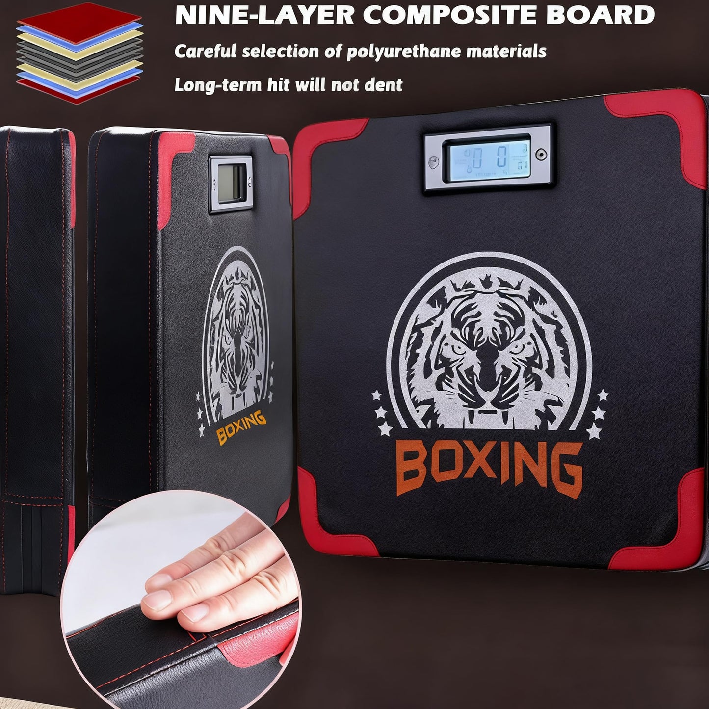 Boxing Strength Tester, That displays Strength and Speed, a Punch Machine with Adjustable Height, a Household Boxing Wall Hanging Machine, Adult and Kids Boxing Training Equipment.