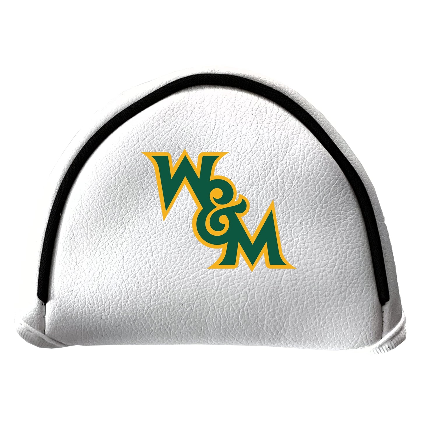 Team Golf NCAA William and Mary COL Putter Cover - Mallet (White) - Printed Team Golf NCAA Putter Cover - Mallet White, Fits Most Mallet Putters, Easily Slips on and Secures with Velcro Closure