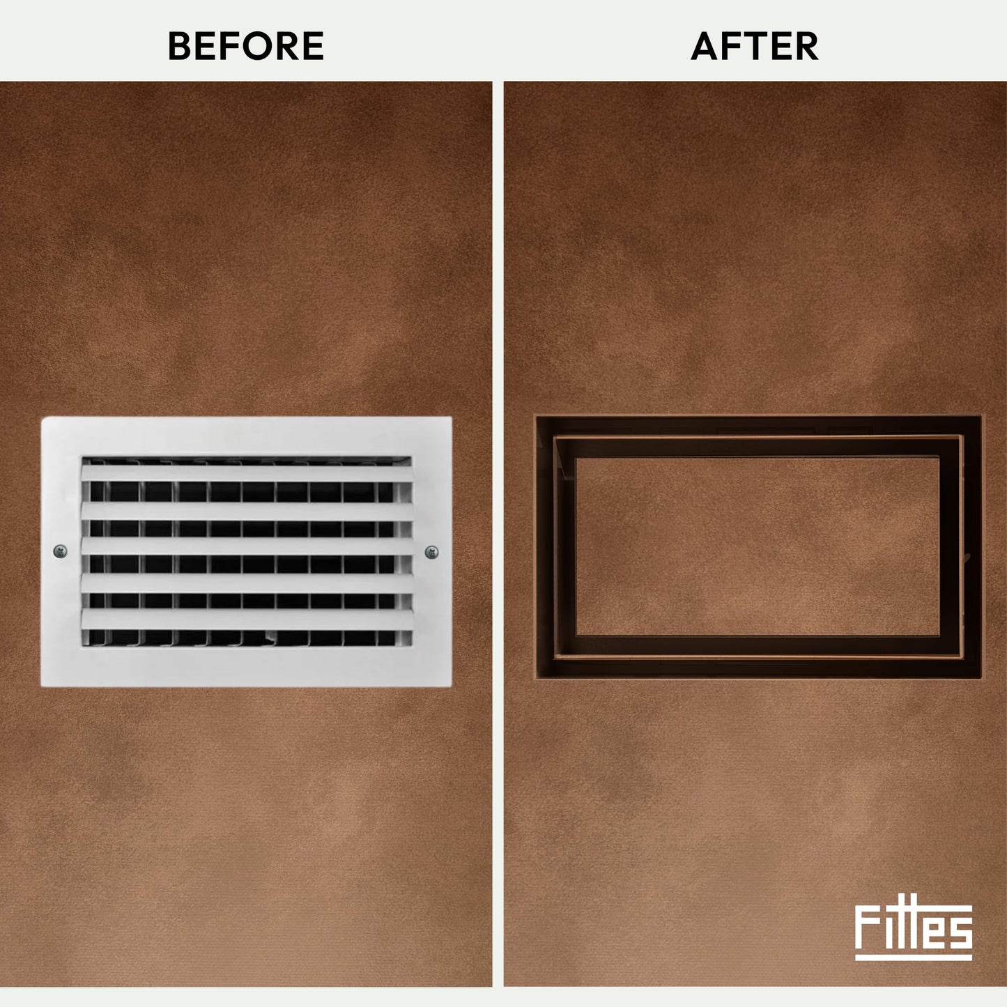 Fittes Flush Wall Vent [Lite+] - 10"x10" - Cotton White - 1 Pack