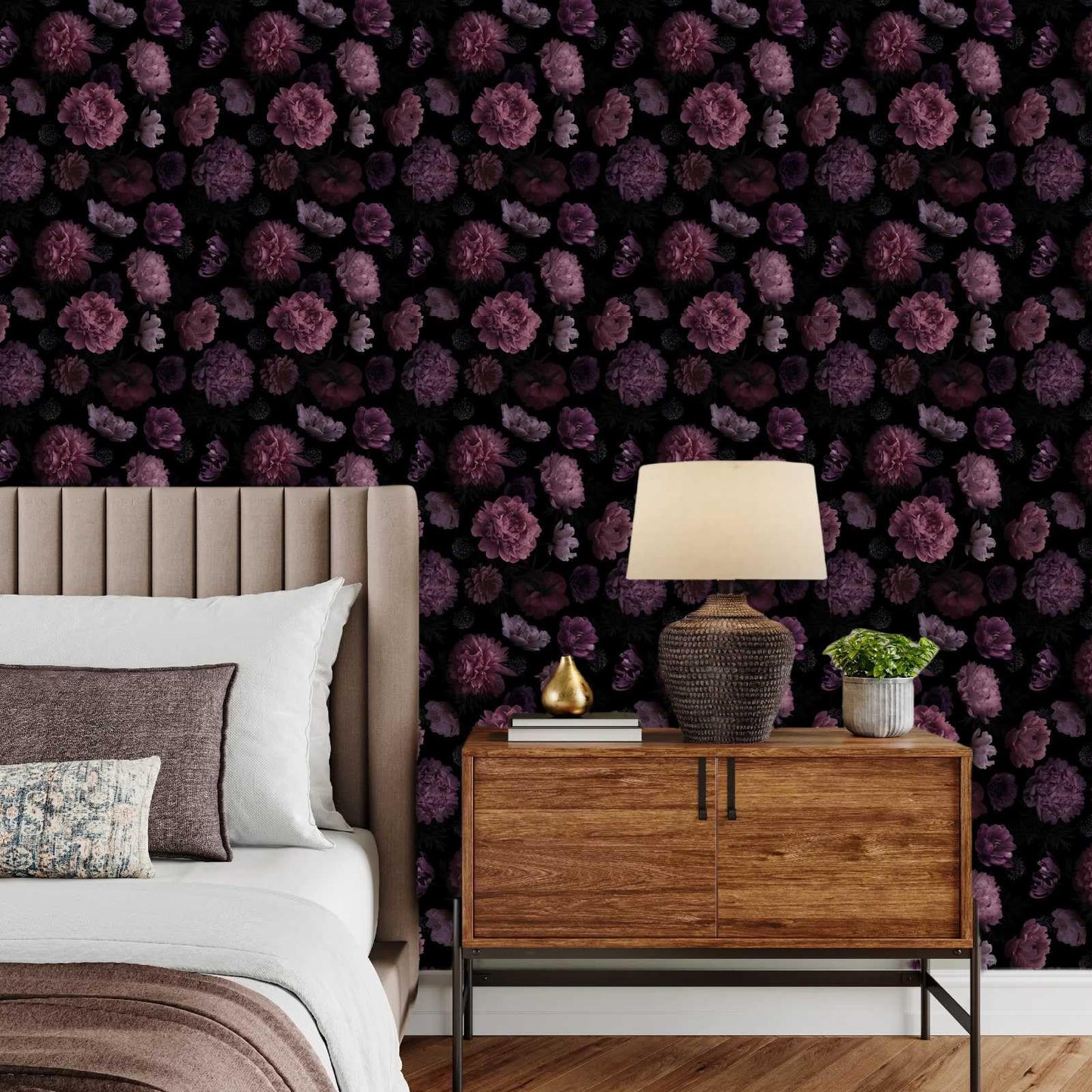 Akodm Dark Floral Peony Wallpaper Contact Paper for Cabinets and Drawers Renter Friendly Removable Gothic Waterproof Self Adhesive Botanical Vintage Thick Vinyl Bathroom Flower Walpaper 17.7"x 70.8"