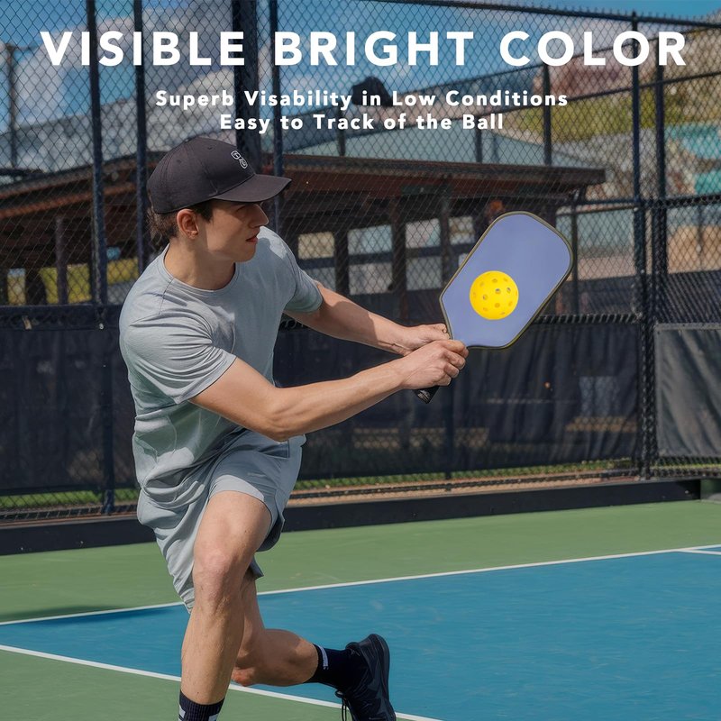 PICKLETECH Pickleball Balls 20 Pack, 40 Holes USAPA Approved Outdoor Pickleball Balls with Mesh Bag, High Bounce & True Flight, Durable Balanced Pickle Balls for Tournament Play, Yellow