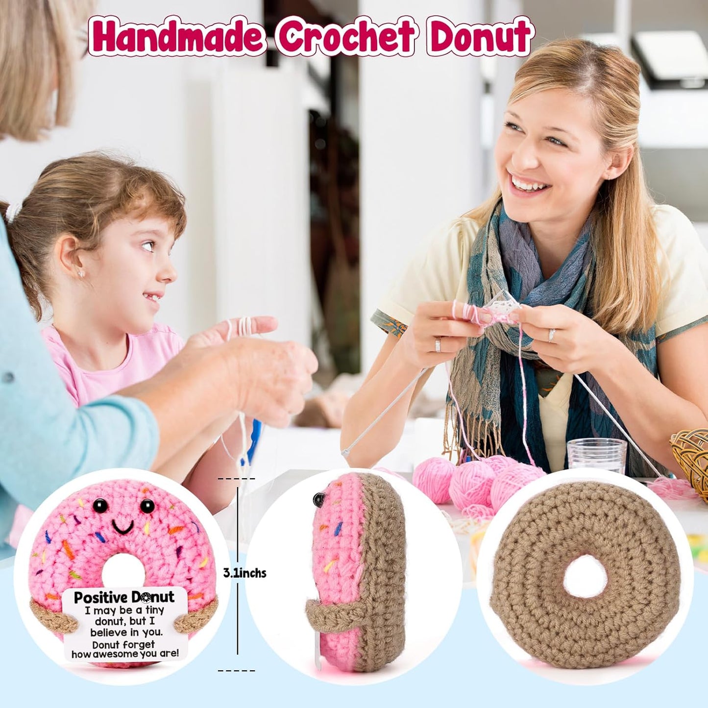 Skiennix Graduation Inspirational Gifts - Motivational Crochet Donut for Women | Perfect College Grad Gift