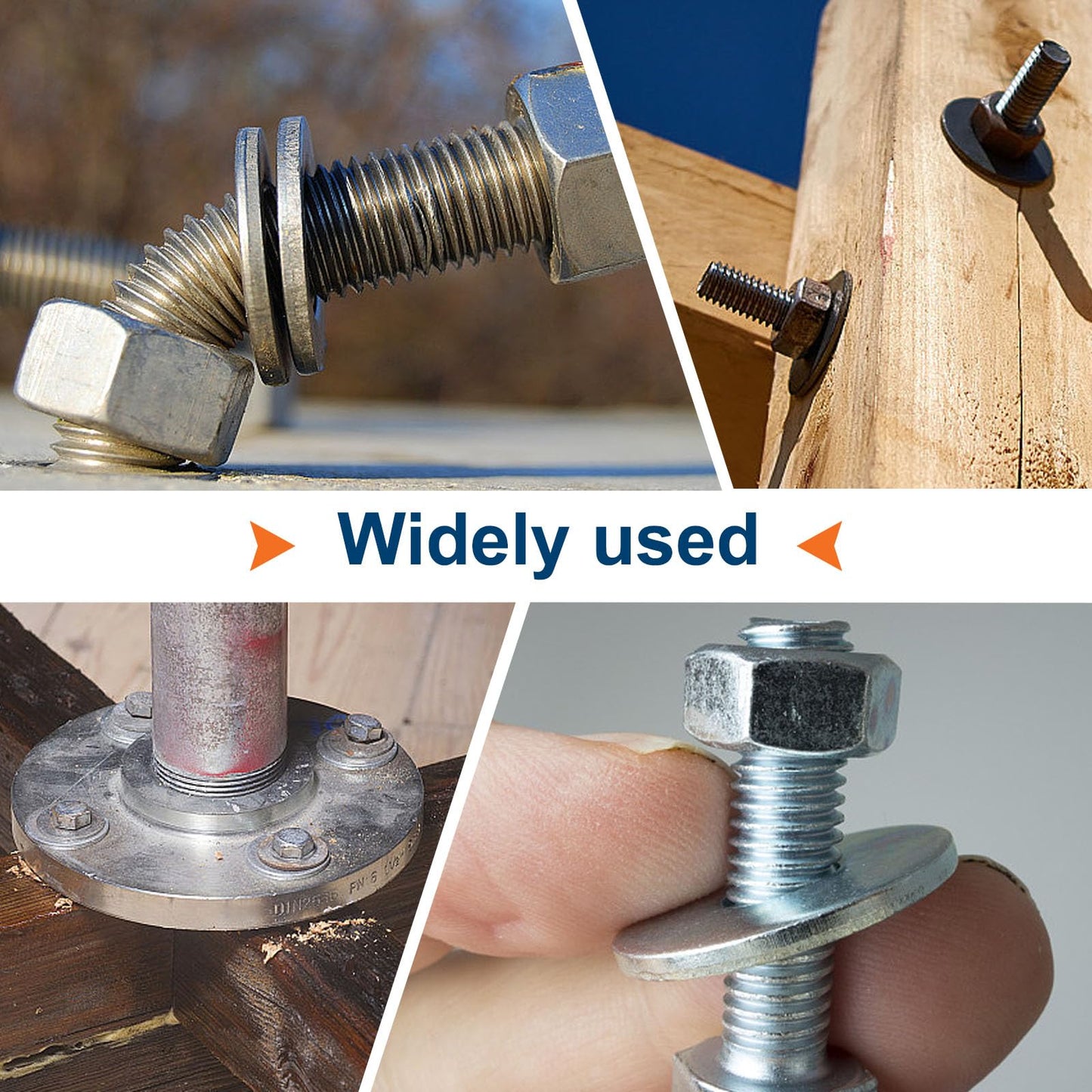 50PCS 1/4" x 1-1/4" Fender Washers, 18-8(304) Stainless Steel Flat Fender Washer, 1/4" ID x 1-1/4" OD, 0.06'' Thick