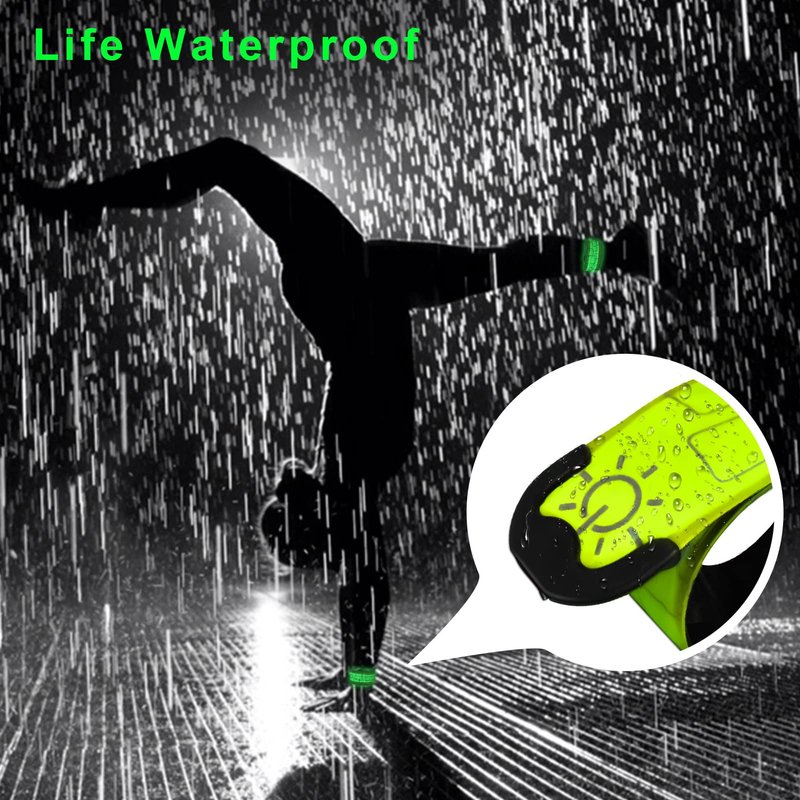 TRAYIU LED Safety Wristband Lights - Rechargeable Light Up Arm Ankle Band Kids Magic Slap Glow Bracelets Reflective Belt High Visibility for Night Cycling Walking Joggers Running Gear