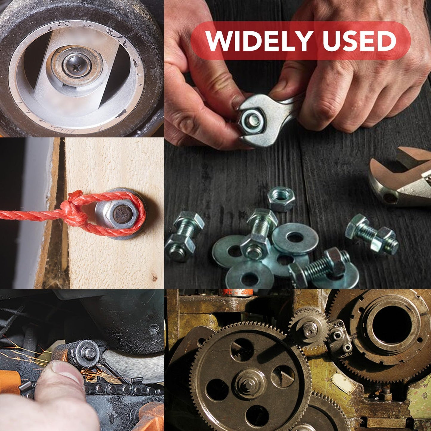 AOKOLL 5/16" x 1-1/2" Fender Washers, 30PCS 304 Stainless Steel Flat Washers Universal Metal Washers (5/16" x 1-1/2" 30PCS)