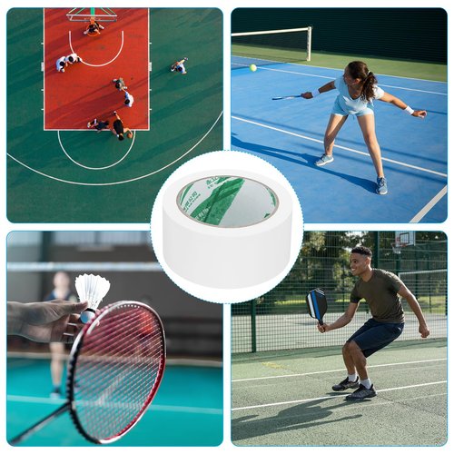 PATIKIL Pickleball Court Tape 2 in x 66ft, 4Pcs Pickleball Court Marking Kit for Indoor/Outdoor Tennis Volleyball Badminton Court, White