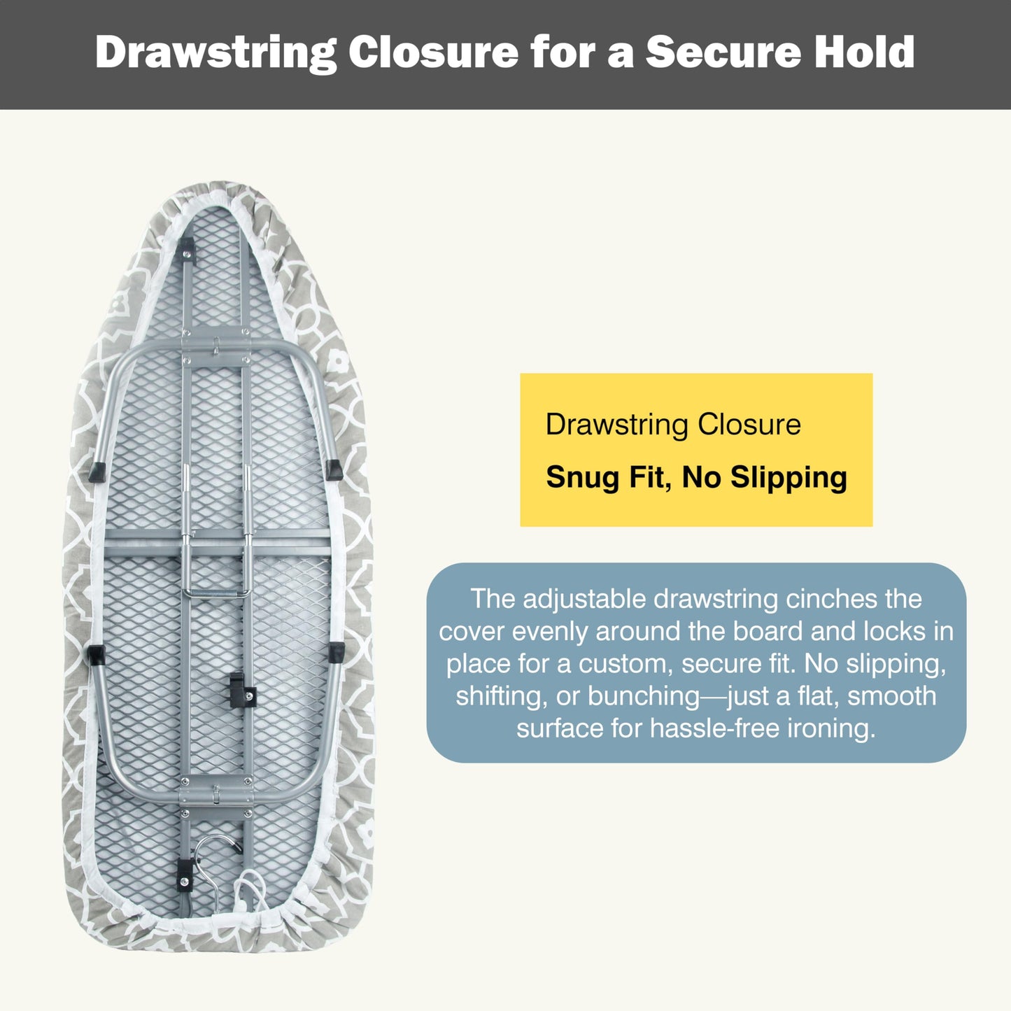 UniSimp Small Ironing Board Cover and Pad 12.5"x30" Small Iron Board Cover with Padding, Tabletop Mini Ironing Board Cover and Pad Small Size, Cotton Canvas, Heat Resistant, Drawstring Closure