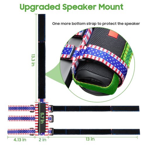 10L0L Speaker Mount for Golf Cart,Portable Speaker Holder with Adjustable Strap Fit Bluetooth Wireless Speakers Secure onto Golf Cart/Bike/Beach Umbrella/Boat,Purple