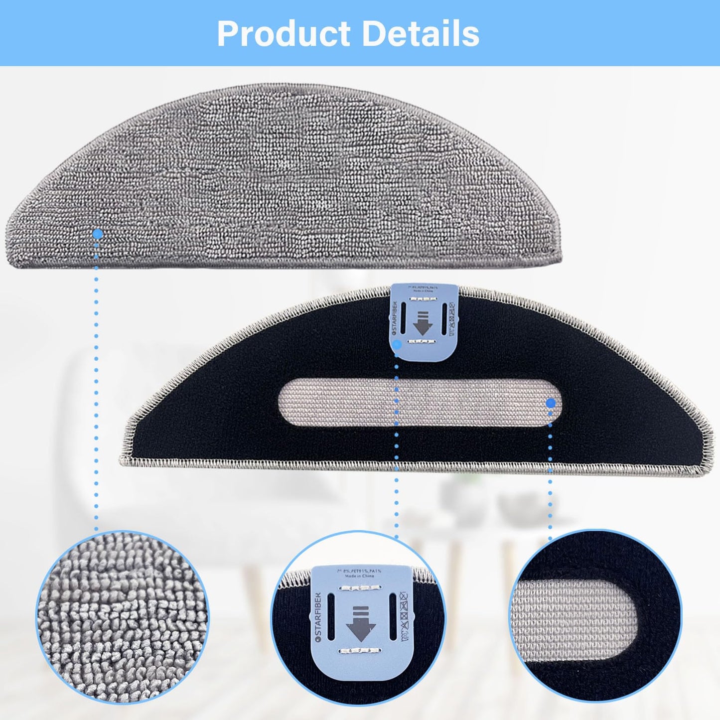 Replacement Parts Accessories for iRobot Roomba Combo i5, i5+, j5, j5+ Robot Vacuum Cleaner, 1 Set of Roller Brush & 4 Filters & 4 Mop Pads & 4 Vacuum Bags & 4 Side Brushes