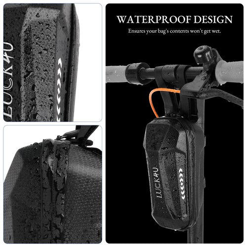 LUCK4U Scooter Bag Scooter Accessories Carry Charger Repair Tools and Cycling Equipment Large Capacity Handlebar Bag Universal for Electric Scooter/Bicycle/Motorcycle (3L)