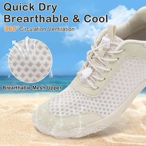 BARERUN Quick-Dry Water Shoes for Men & Women - Adjustable Wide Toe Design for Beach & Hiking