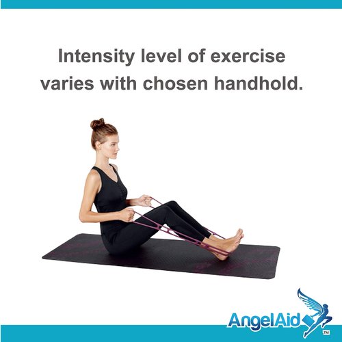 Angelaid Exercise Ring Stretcher Bands Fitness Elastic Walk for Home Yoga Pilates Gym Workouts
