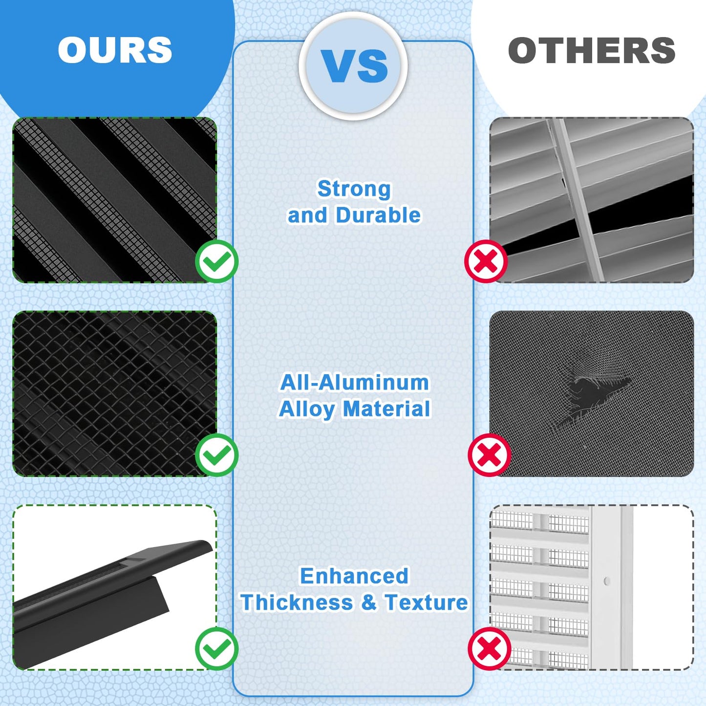 Zepoty 18" x 24" Gable Vent - Premium Aluminum, Sturdy & Stylish Shed Vents with Screen, Effectively Removing Heat- Ideal for Ventilation in Houses [Vent Opening: 16" x 22"]