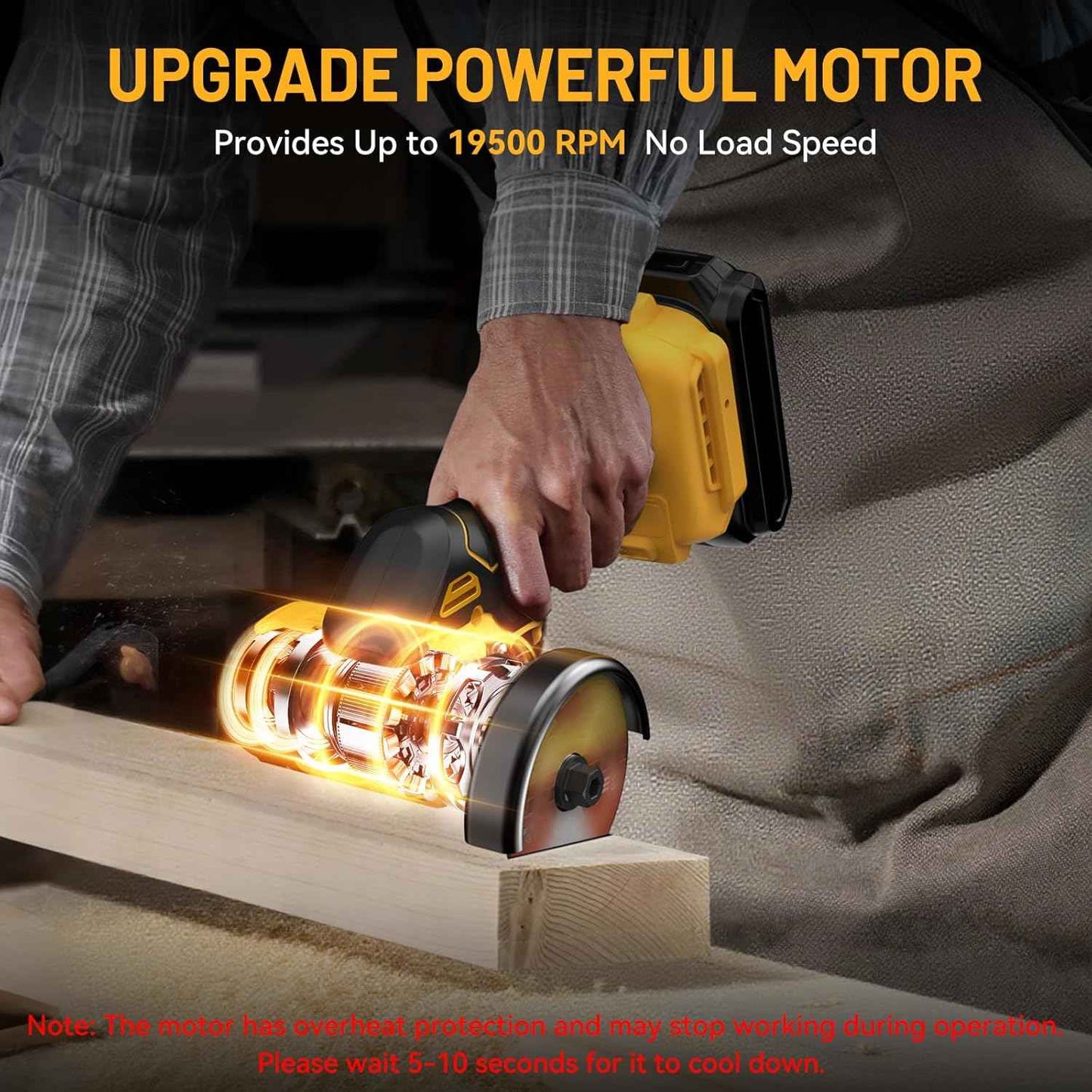 DeWalt 20V MAX Cordless Mini Circular Saw - 3 Inch Cut Off Tool with 5 Blades for Metal, Wood, Tile & Plastic