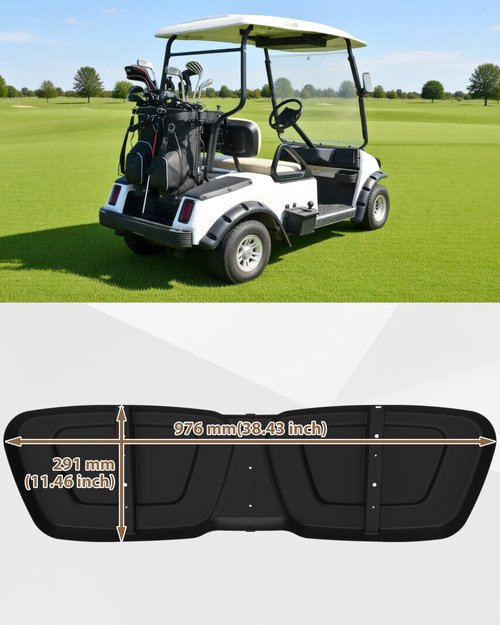 SAUTVS Seat Back Cap Seat Back Shell Cover Assembly for Club Car DS 2001+ Golf Cart Accessories, Replace #1022370-01