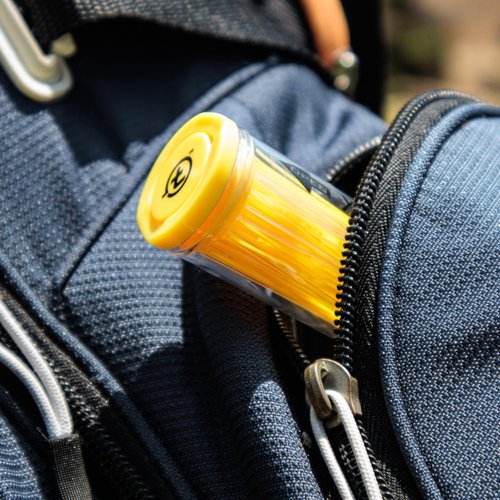 BRUSH-T Premium Plastic Golf Tees, Yellow XLT 4-Pack, Size 3 1/8", Unbreakable Innovative Design, Consistent Height, Perfect Golf Gift for Men and Women. Golfing Brush Tees, Works With Any Golf Ball