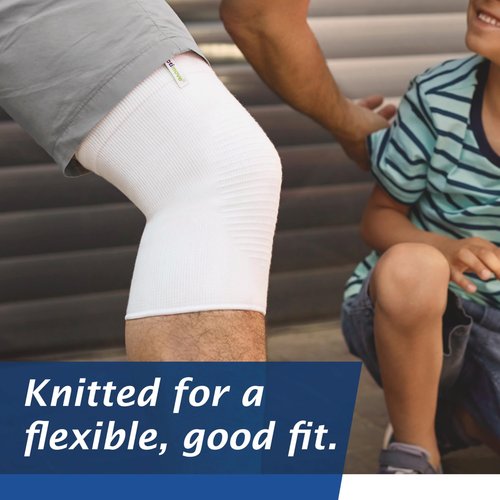 Actimove Everyday Supports Mild Knee Support - Mild Support, Lightweight, Easy to Apply for Slightly Swollen and Aching Knees – White, Large
