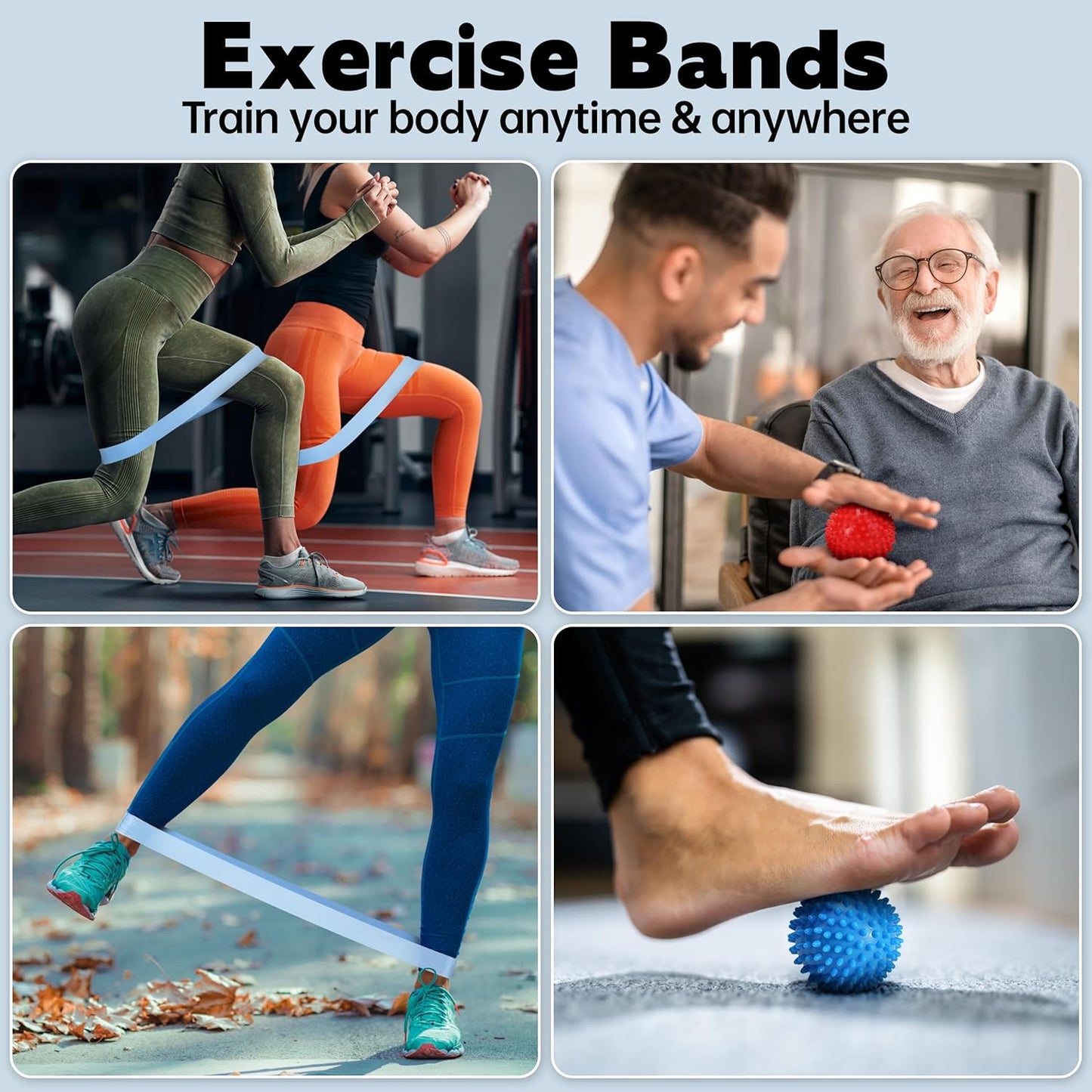 Skiennix Resistance Bands - Versatile Workout Bands Set for Full Body Training | Ideal for Home Workouts & Physical Therapy