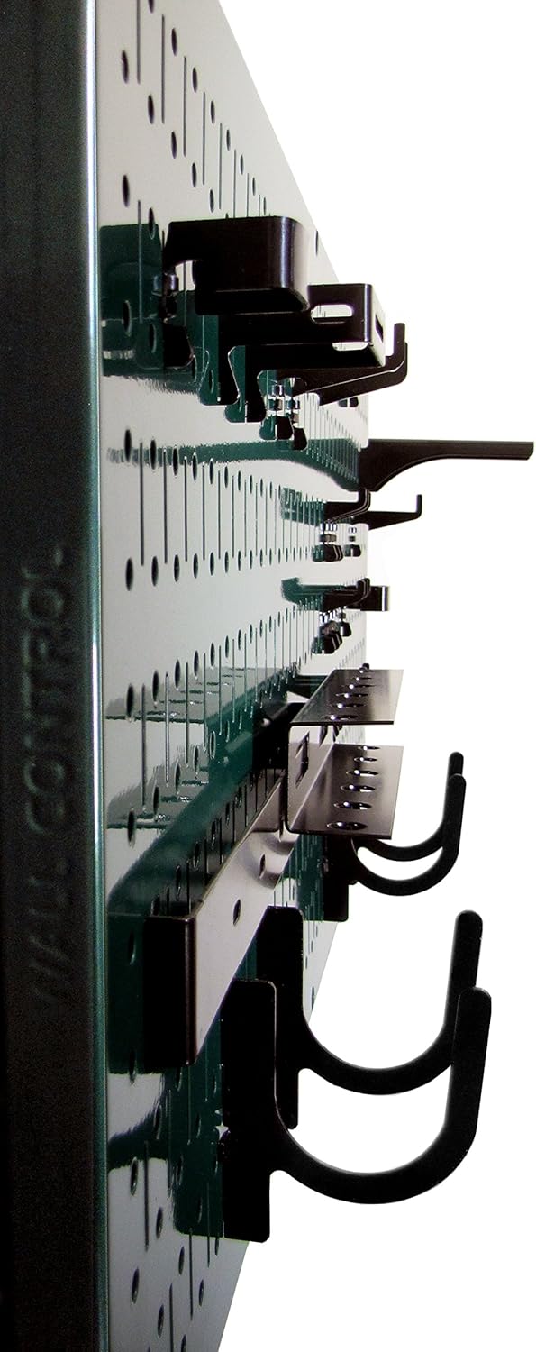 Galvanized Steel Pegboard Rack - 2 Pack 32” x 16” Metallic Tool Storage Panels