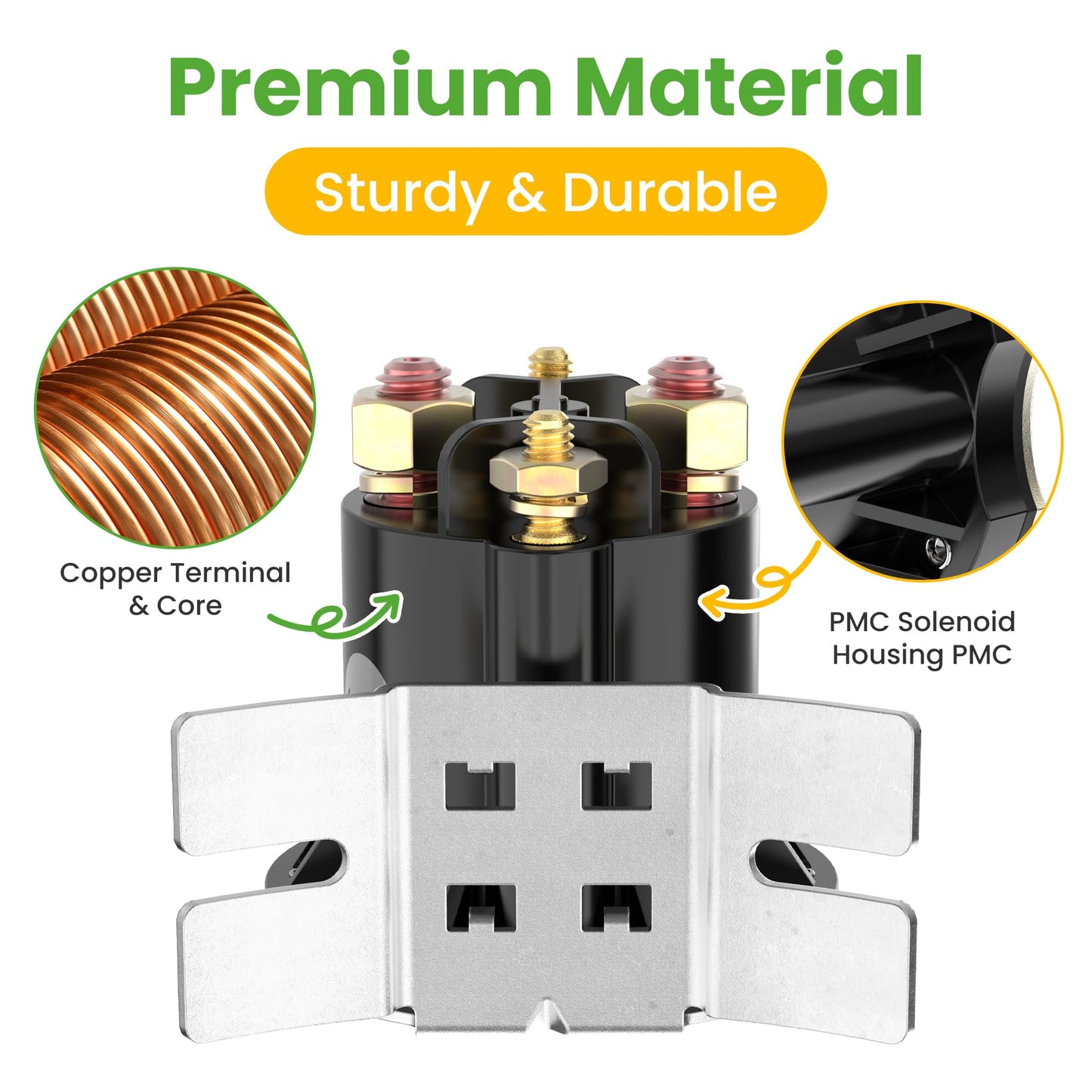10L0L 12V Golf Cart Solenoid Relay Assembly for Yamaha G22 G23 G27 G28 G29 Drive YDRA Gas 2003-up, 4-Terminal 150A Continuous Solenoid Replace OEM JW1-H1950-00-00 JR3-H1950-00-00 J38-81950-01