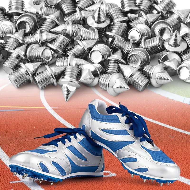 AUGSUN 120pcs 3/16 inch Stainless Steel Track and Cross Country Spikes with Spike Wrench, Replacement Spikes for Sprint Sports Shoes