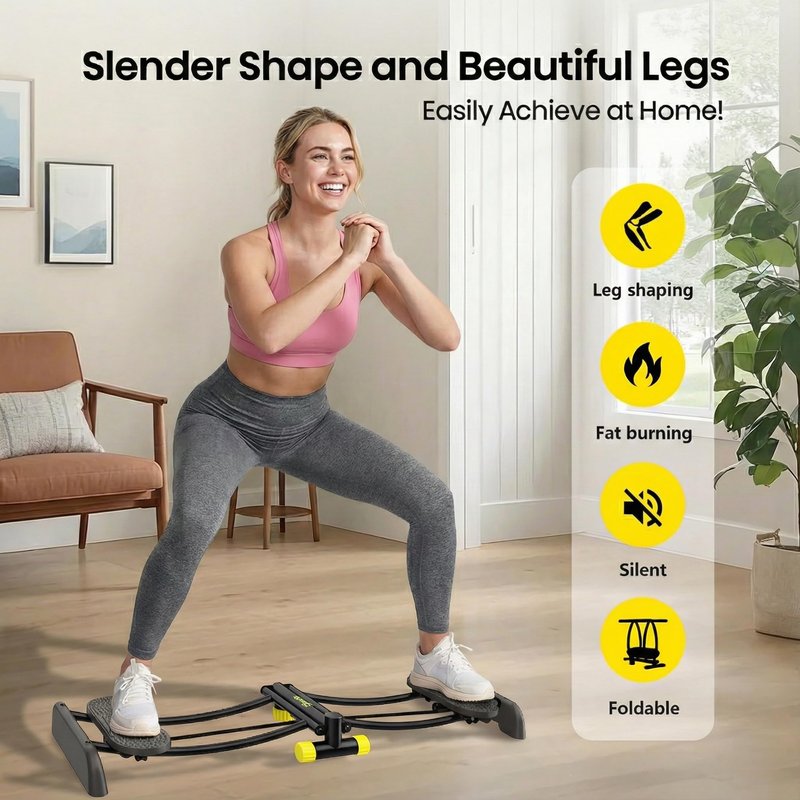ZIWWVY Ski Trainer, Simulated Ski Machine, Adjustable Resistance Bands Machine Exercise Equipment for Leg Pelvic Floor Muscle Workout, Fun Cardio Fitness Equipment for Home Full Body Workout