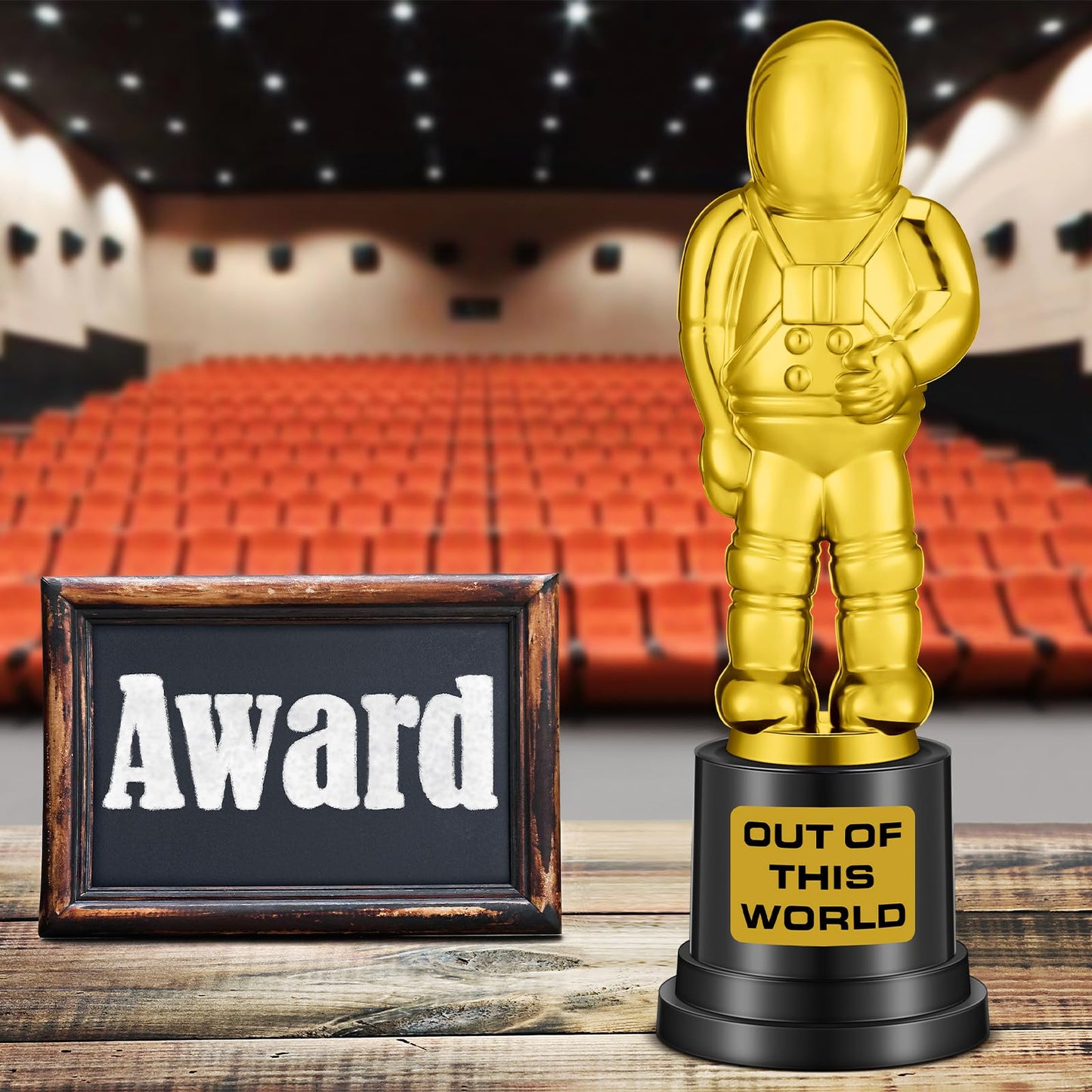 Tondiamo Trophy Celebrate the Top Award 6 Inch Tall Plastic MVP Funny Game Trophy and Awards for Employees Boss Custom Competition Gifts(Astronaut)