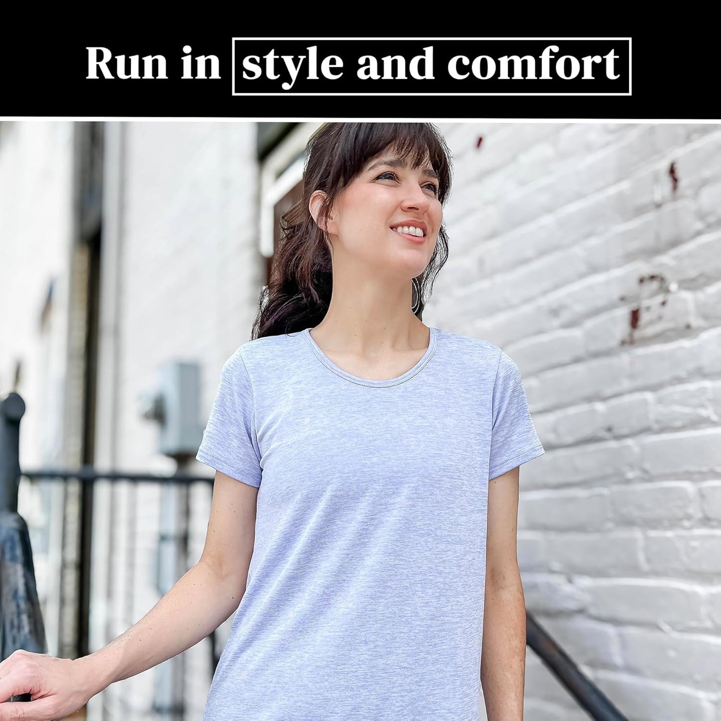 Skiennix Women's Dry-Fit Crewneck T-Shirts - Moisture-Wicking Activewear for Running & Yoga | 5 Pack