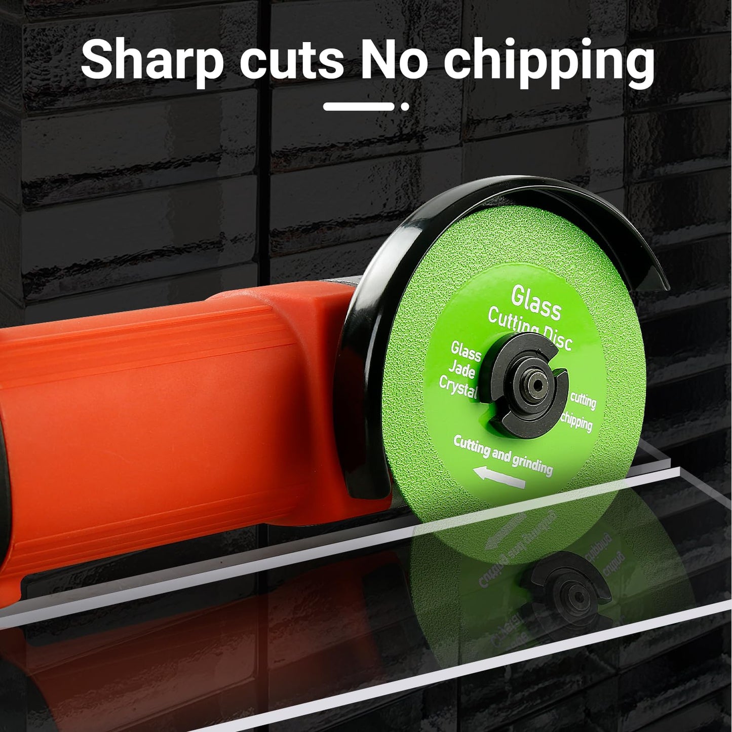 LOZLIN 3PCS 4.5" Diamond Cutting Wheel for Glass, Tile, Marble - Ultra-Thin 115mm Angle Grinder Blades, High-Speed Discs for Ceramics - Dry Multi-Purpose Saw Blades