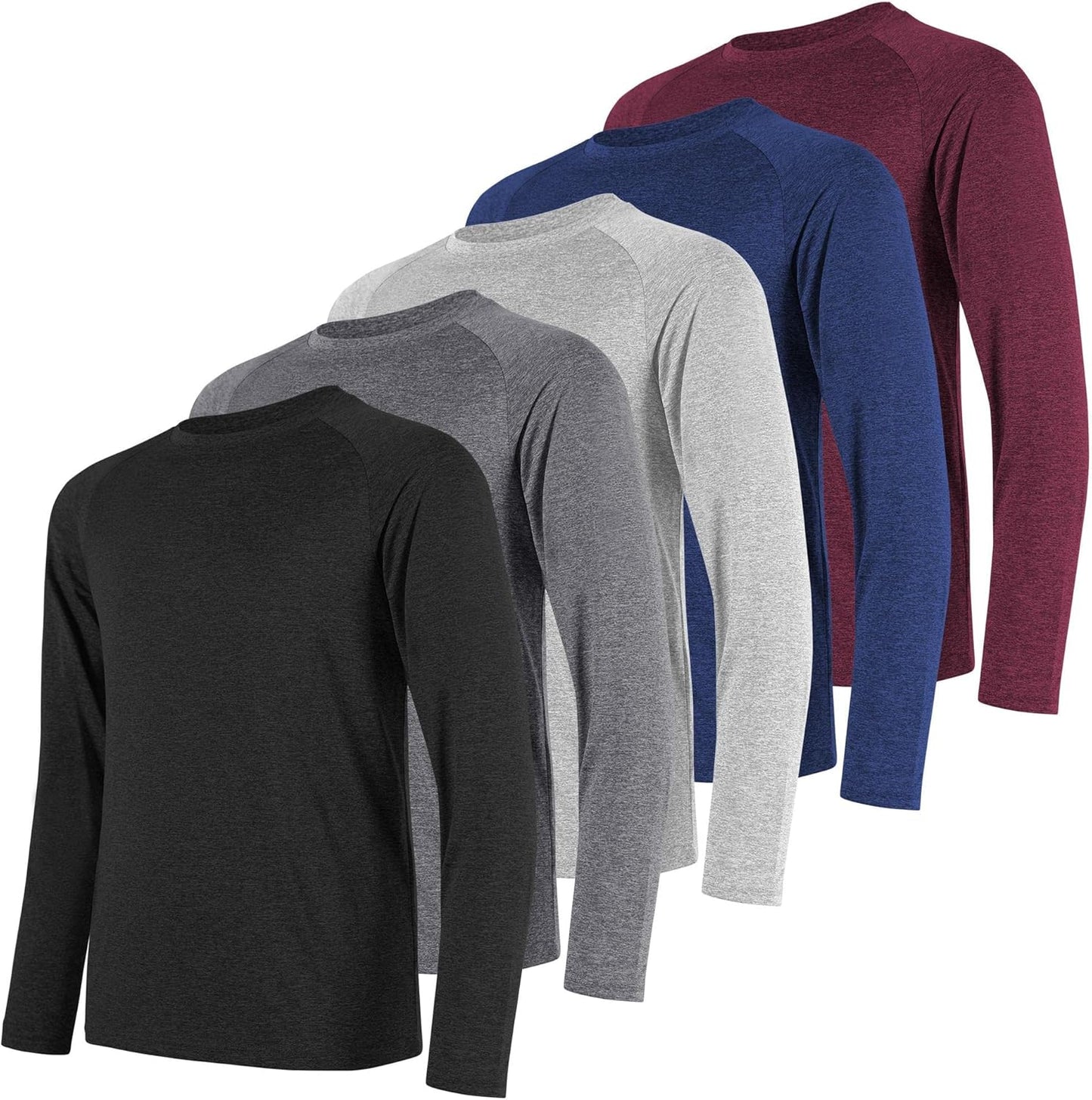 Skiennix Long Sleeve Shirts for Men - Quick Dry Moisture Wicking | Sun Protection Workout Tee